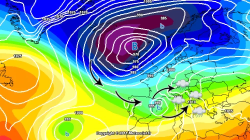Arriva aria fredda da Nord. Mercoledì pioggia!